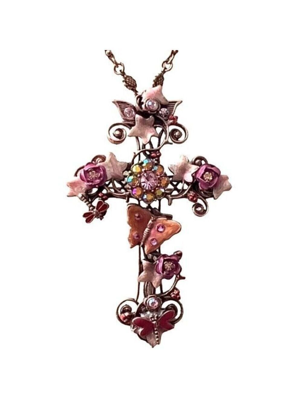 Kirks Folly Mother Earth Cross Pin/Pendant Necklace